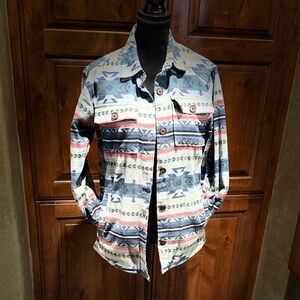 Women’s Multicolor Patterned Button Top